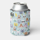 Cute Tribal Face Pattern Blikjeskoeler (Blikje Achterkant)