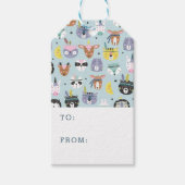 Cute Tribal Face Pattern Cadeaulabel (Voorkant)