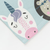 Cute Tribal Face Pattern Fleece Deken (Hoek)