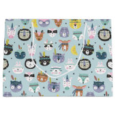 Cute Tribal Face Pattern Groot Cadeauzakje (Voorkant)