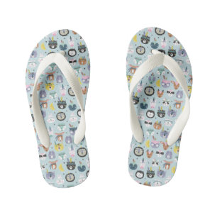 Cute Tribal Face Pattern Kinder Teenslippers