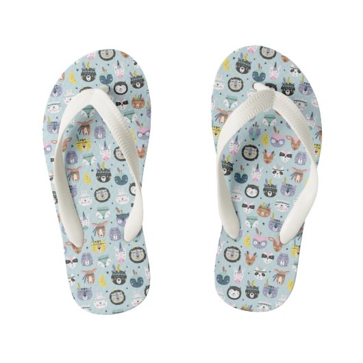Cute Tribal Face Pattern Kinder Teenslippers (Voetbed)