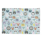 Cute Tribal Face Pattern Kussensloop (Achterkant-Links)