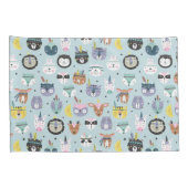 Cute Tribal Face Pattern Kussensloop (Achterkant-Rechts)