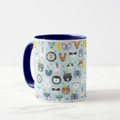 Cute Tribal Face Pattern Mok (Voorkant links)