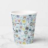 Cute Tribal Face Pattern Papieren Bekers (Voorkant)