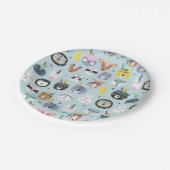 Cute Tribal Face Pattern Papieren Bordje (Gekanteld)