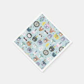 Cute Tribal Face Pattern Servet (Hoek)