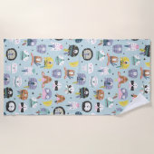 Cute Tribal Face Pattern Strandlaken (Voorkant)