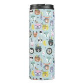 Cute Tribal Face Pattern Thermosbeker (Achterkant)