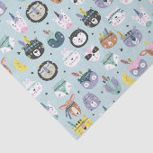 Cute Tribal Face Pattern Tissuepapier (Detail)