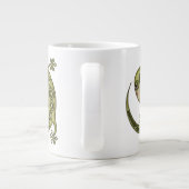 Cute Tribal Green Gecko Grote Koffiekop (Achterkant)