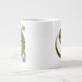 Cute Tribal Green Gecko Grote Koffiekop (Voorkant)