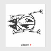 Cute tribal kikkervis sticker (Vel)