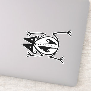 Cute tribal kikkervis sticker