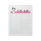 Cute Tribal Kitty Cat om lijst te doen Notitieblok (Linkerzijde)