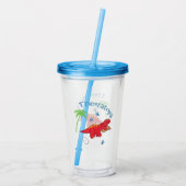 Cute Triceratops Acryl Drinkbeker (Achterkant)