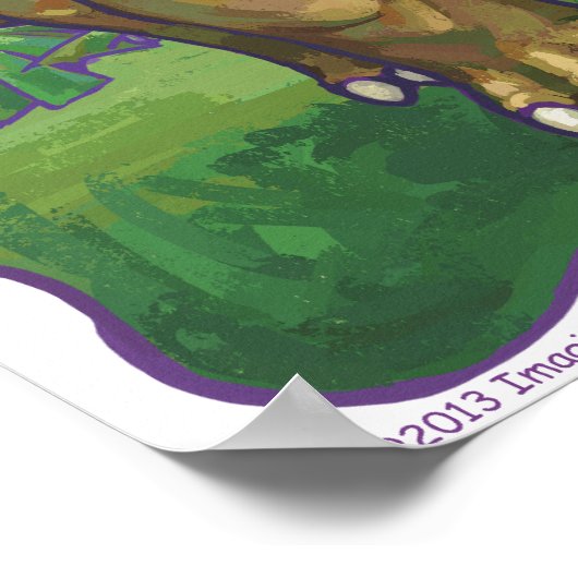 Cute Triceratops Art Gifts & Accessoires Poster (Hoek)