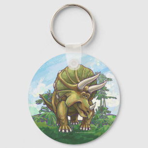 Cute Triceratops Art Sleutelhanger