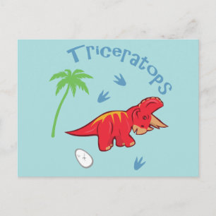 Cute Triceratops Briefkaart