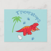 Cute Triceratops Briefkaart (Voorkant)