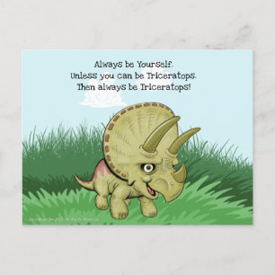 Cute Triceratops Briefkaart