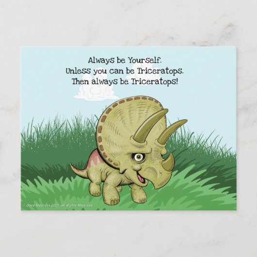 Cute Triceratops Briefkaart (Voorkant)