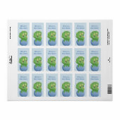 Cute Triceratops Dinosaur Baby Shower Sticker (Full Sheet)