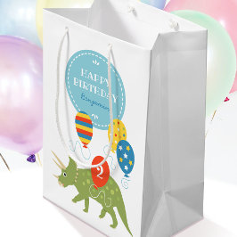 Cute Triceratops Dinosaur Balloons Eigen naampagin Medium Cadeauzakje