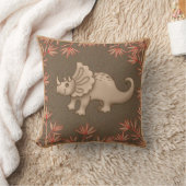 Cute Triceratops Dinosaur Pillow voor kinderen Kussen (Deken)