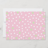 Cute Triceratops Dinosaur Tracks Girl Baby shower Kaart (Achterkant)