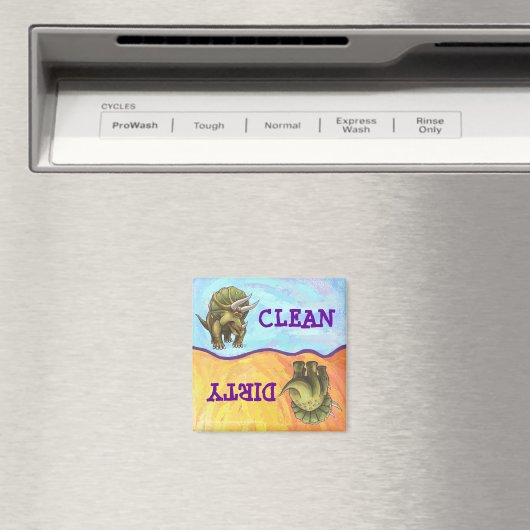 Cute Triceratops Dirty Clean Diswasher Magnet (Insitu (Vaatwasser))