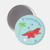 Cute Triceratops Magneet (Voorkant / Achterkant)