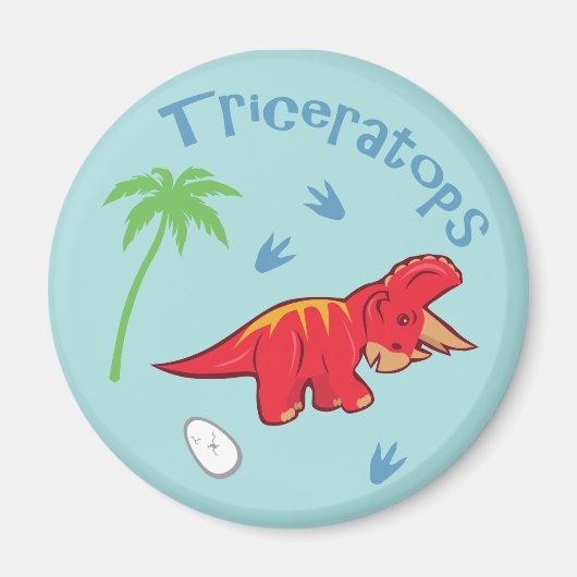 Cute Triceratops Magneet (Voorkant)
