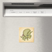 Cute Triceratops Magneet (Insitu (Vaatwasser))