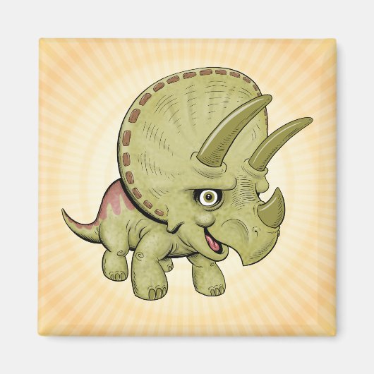 Cute Triceratops Magneet (Voorkant)