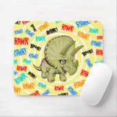 Cute Triceratops Muismat (Met muis)