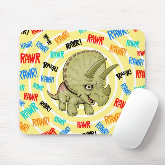 Cute Triceratops Muismat (Met muis)