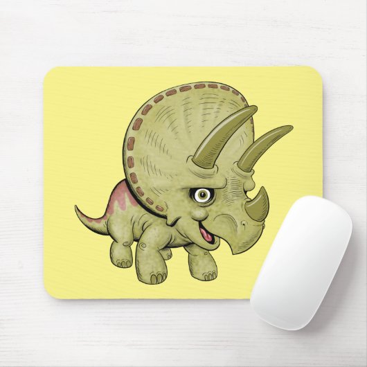 Cute Triceratops Muismat (Met muis)