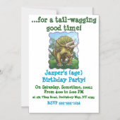 Cute Triceratops Party Magnetische Uitnodiging (Voorkant)