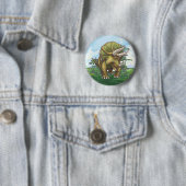 Cute Triceratops Ronde Button 5,7 Cm (In situ)