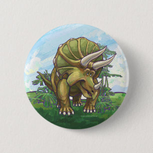 Cute Triceratops Ronde Button 5,7 Cm