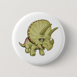 Cute Triceratops Ronde Button 5,7 Cm
