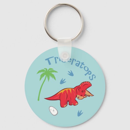 Cute Triceratops Sleutelhanger (Voorkant)