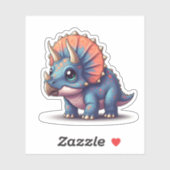 Cute Triceratops Sticker (Vel)