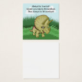 Cute Triceratops Vierkante Visitekaartjes (Voorkant /achterkant)
