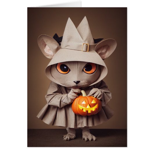 Cute Trick of Treuze Costumed Mouse Halloween (Voorkant)