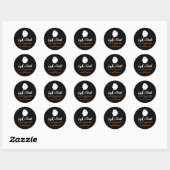 Cute Trick or treat Black Ronde Sticker (Vel)
