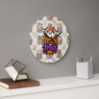 Cute Trick or Treat Geest Halloween Wandklok
