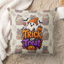 Cute Trick or Treat Geest Halloween Worpkussen